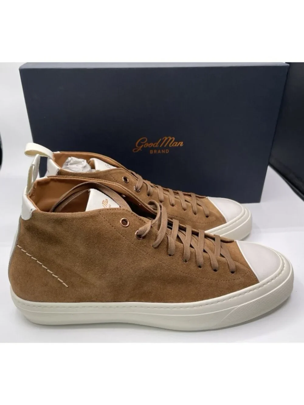 Good Man Brand Legacy‎ Hi-Top Brown Suede  Leather Sneakers Men’s Size 9.5